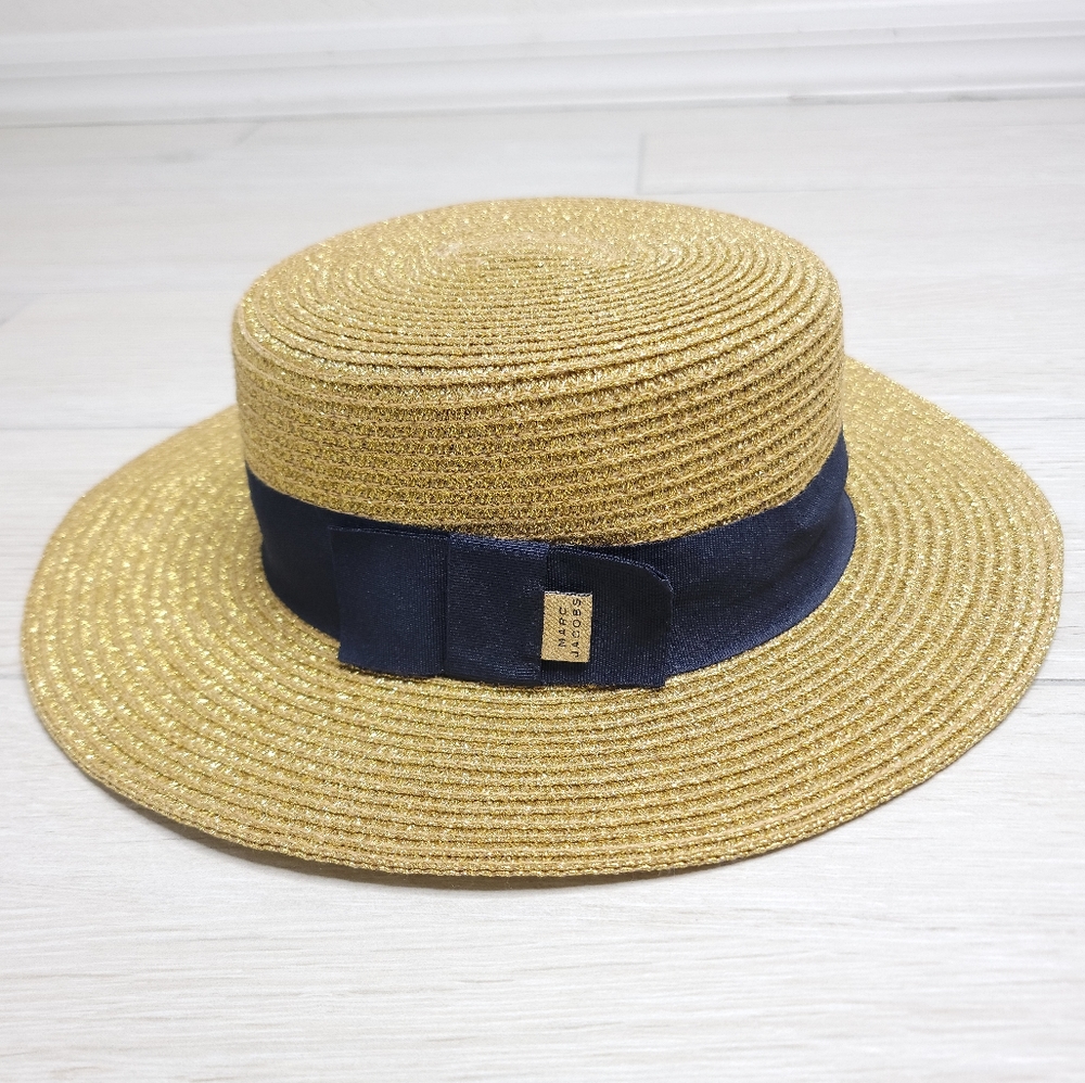 MARC JACOBS Girls' Glittering Golden Straw Hat 54.